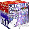 Pikkukuva 1 / 11: Garland CURTAIN LED joulukuusen valot roikkuvat jääpuikot ikkunan johdot laturi