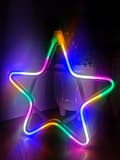 Pikkukuva 3 / 7: NEON LED STAR 30 cm KAKSIPUOLINEN ikkuna Joulukuusen valot pysyvä valo