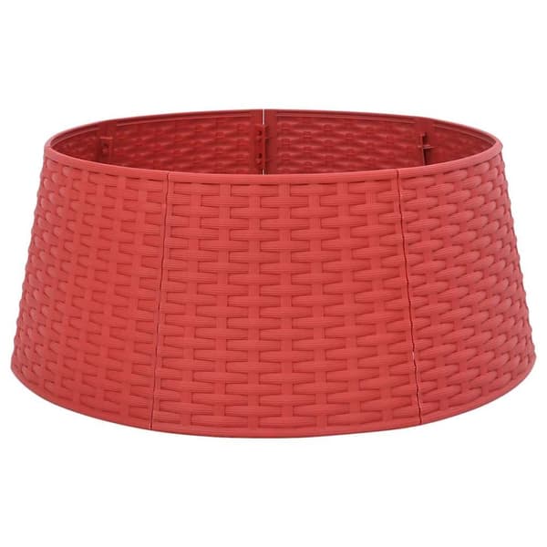 Julgranskrage röd Ø56x23 cm plast