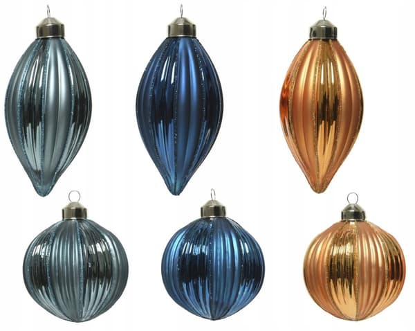Julgranskula, glas, mix, 8 cm, 1 st.