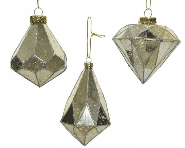 Julgranshänge guld diamant 10,5 cm