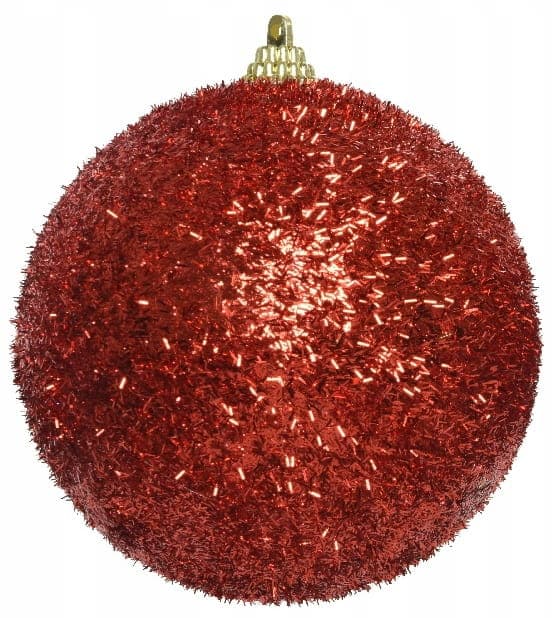 Brudsikker juletræskugle, rød, 12 cm