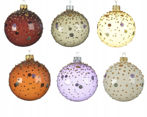 Juletræskugle glasmix 8 cm