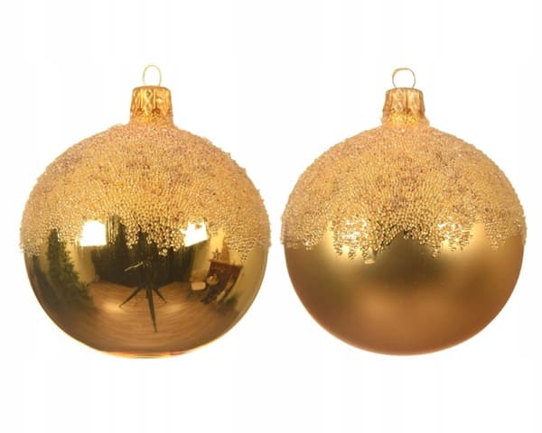 Juletræskugle, guld, 8 cm