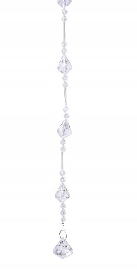 Julgirlang av pärlor, transparent, 1,3 m