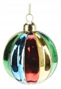 Miniatyrbild 3 av 5: Julgranskula i färgat glas 8 cm