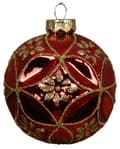 Miniatyrbild 3 av 6: Glasjulgranskula 8cm Glitter förgylld 1 st.