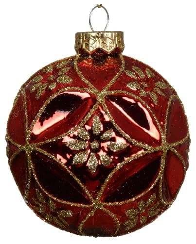 Glasjulgranskula 8cm Glitter förgylld 1 st.