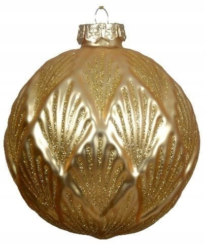 Lasinen joulukuusenpallo 10cm glitter 1kpl