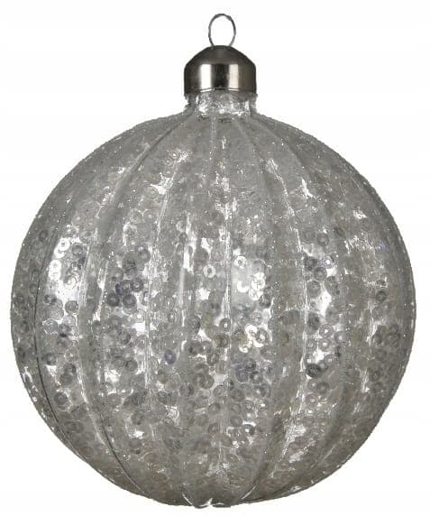 Julgranskula i paljettfärgat glas 10 cm 1 st