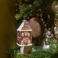 Miniatyrbillede 5 af 5: Dekorativt juletræsvedhæng 5,5x4,7x12,3 cm glashus