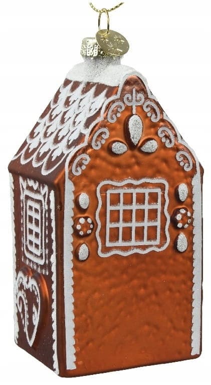 Dekorativt juletræsvedhæng 5,5x4,7x12,3 cm glashus