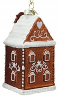 Miniatyrbillede 1 af 5: Dekorativt juletræsvedhæng 5,5x4,7x12,3 cm glashus