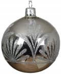 Miniatyrbild 1 av 2: Julgranskula i glas 8 cm silver 1 st
