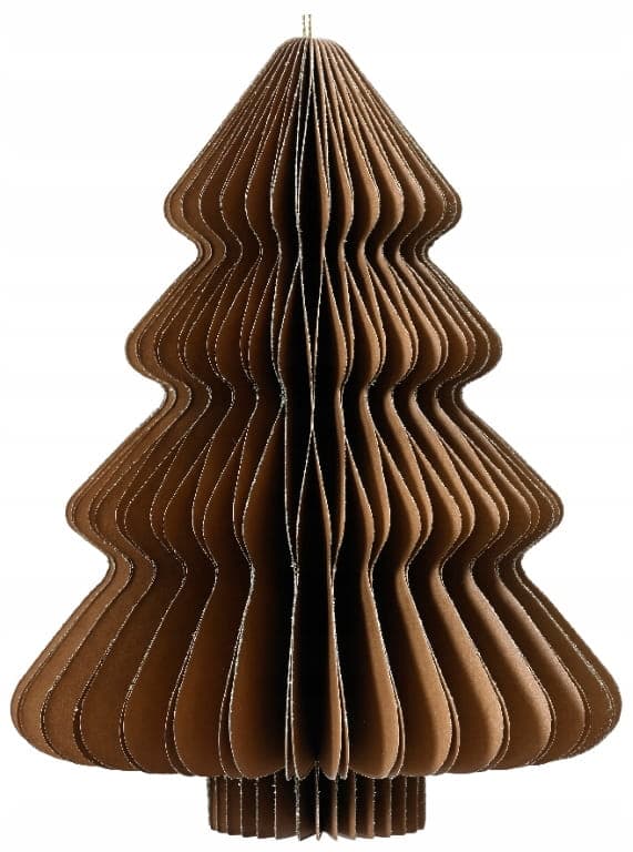 Paperinen joulukuusi-riipus 11x15cm Ruskea