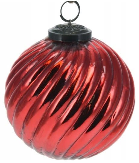 Juletræskugle, glas, rød, 12,5 cm, 1 stk.