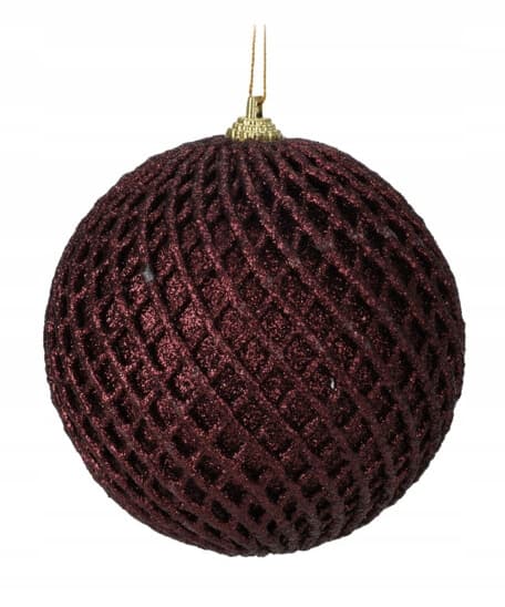 Joulukuusenpallo koristeltu, särkymätön, 8 cm, 1 kpl.