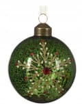 Miniatyrbild 2 av 4: Julgranskula, glas, glitter, dekorativ, 8 cm, 1 st.
