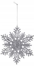 Miniatyrbild 1 av 3: Julhänge silver snöflinga 10 cm