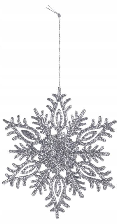 Julhänge silver snöflinga 10 cm