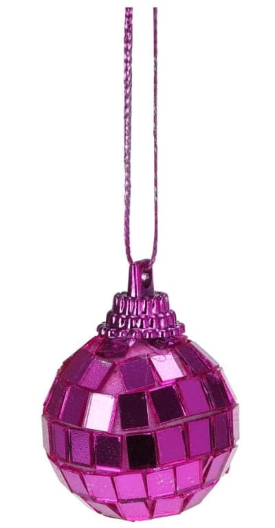 joulukuusenpallon setti, 3 cm, peilipallot, pinkit