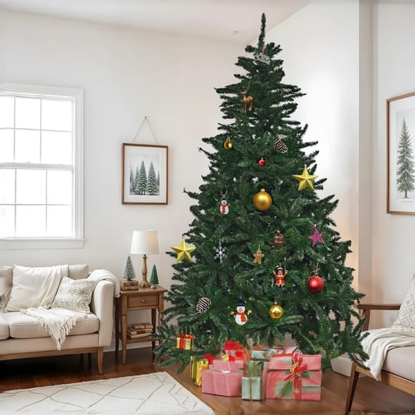 Kunstigt juletræ - med foldesystem - 240 cm - holdbart - grøn