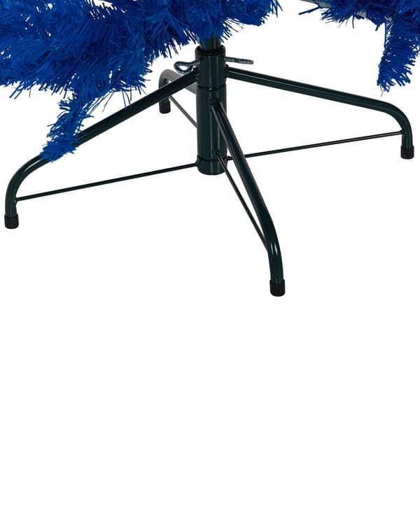 Kunstig Juletre Blå Syntetisk 180 cm Metallbase Tradisjonell Vinterdekorasjon