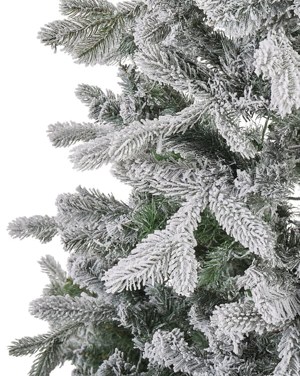 Kunstjuletre Hvitt Syntetisk 180 cm Hengslede Grener Forbelyst Vinterferie Dekorasjon