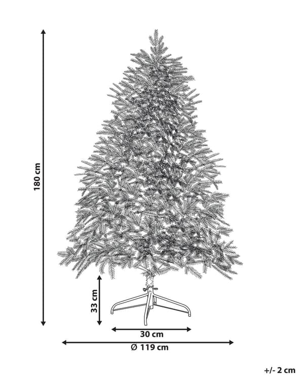 Kunstig juletre Grønn Syntetisk 180 cm LED-belysning Julepynt Julehøytid Tilbehør Dekorasjon
