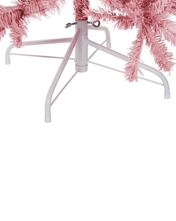 Kunstig Juletre Rosa Syntetisk 120 cm Metallbase Tradisjonell Vinterdekorasjon