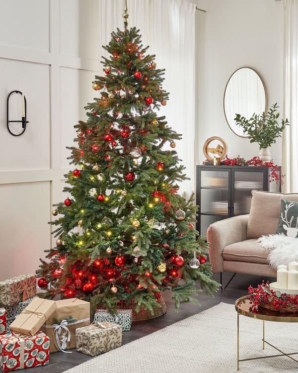 Kunstig Juletre Grønn PVC Metallbase 240 cm Tradisjonell Stil Julepynt