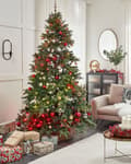 Miniatyrbilde 2 av 5: Kunstig Juletre Grønn PVC Metallbase 240 cm Tradisjonell Stil Julepynt