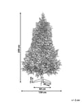 Miniatyrbilde 3 av 5: Kunstig juletre Grønn PVC Metallbase 240 cm Frostede grener Kongler Tradisjonell stil Jul Julepynt