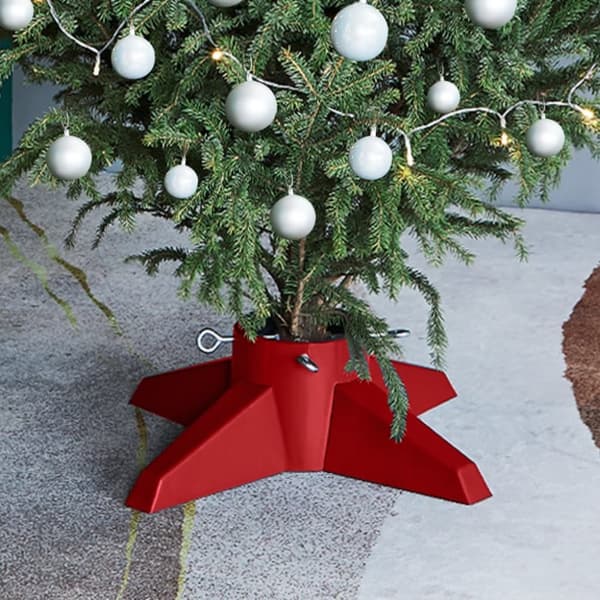 The Living Store juletræsfod 55,5x55,5x15 cm rød -  Juletræsfødder