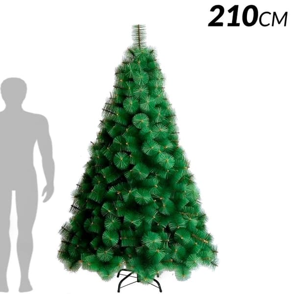 Joulukuusi, kimaltelevat ohuet lehdet, joustavat oksat, 210cm, tiivistetty lahti