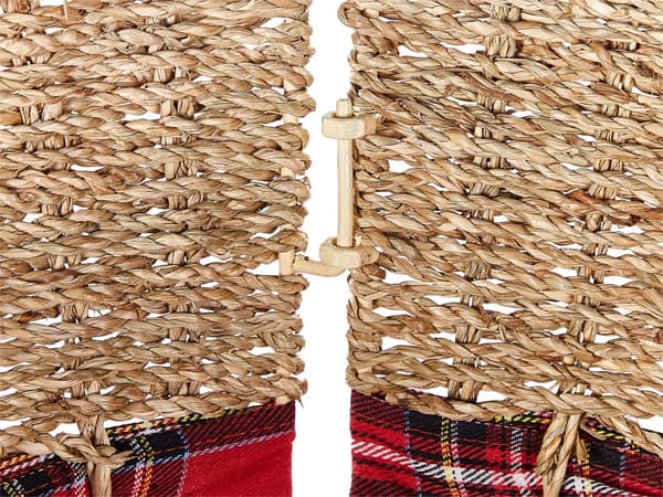 Kuusenjalan suojus luonnonväri meriruoho käsintehty pyöreä ⌀ 50 cm boho joulu