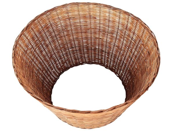 Kuusenjalan suojus ruskea rottinki käsintehty pyöreä ⌀ 50 cm joulu