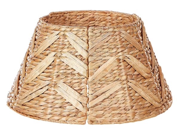 Kuusenjalan suojus luonnonväri vesihyasintti pyöreä ⌀ 45 cm käsintehty boho joulu