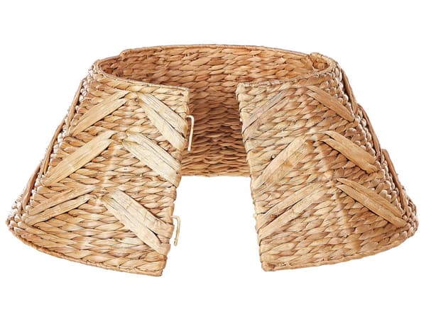 Kuusenjalan suojus luonnonväri vesihyasintti pyöreä ⌀ 60 cm käsintehty boho joulu