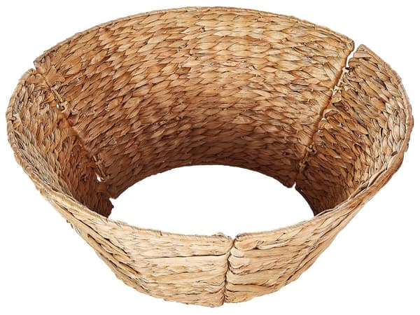 Kuusenjalan suojus luonnonväri vesihyasintti pyöreä ⌀ 60 cm käsintehty boho joulu