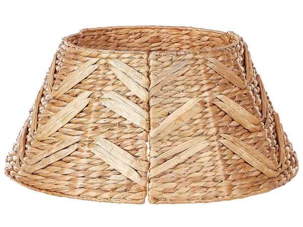Kuusenjalan suojus luonnonväri vesihyasintti pyöreä ⌀ 60 cm käsintehty boho joulu