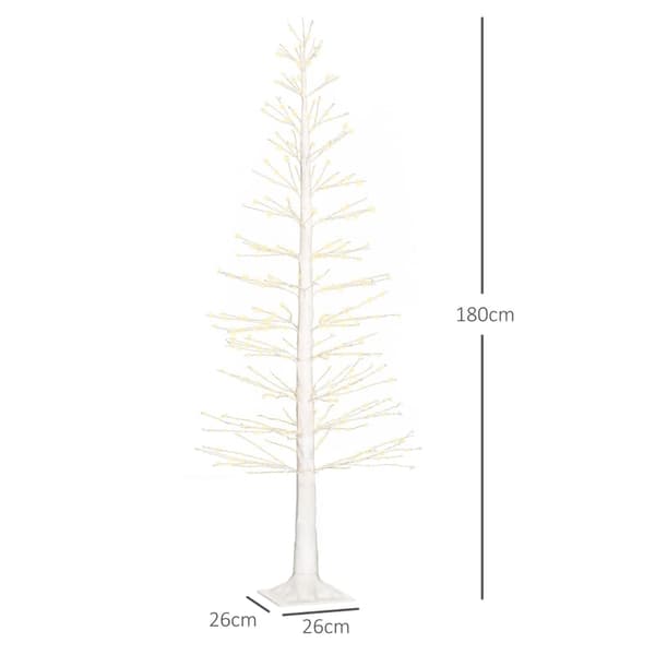 Rootz Artificiellt ljusträd - LED-träd - Dekorativt träd - Naturtrogen bark - Varmvita lysdioder - Flexibla grenar - Inomhus utomhus - 180cm x 26cm x