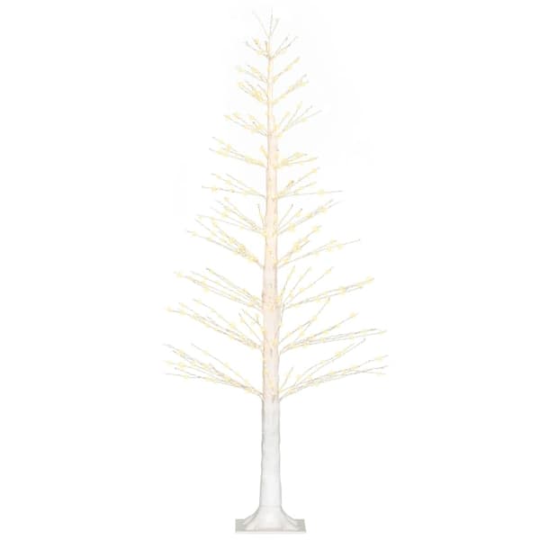 Rootzin LED-valopuu - Valaistu puu - Keinotekoinen valopuu - Lämpimän valkoiset LED-valot - Realistinen kuorirakenne - Sisä- ja ulkokäyttöön - 150cm x