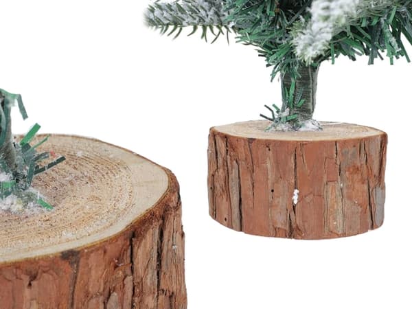 Liten Julgran med Träfot – 50 cm – Juldekoration