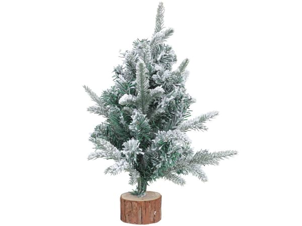 Liten Julgran med Träfot – 50 cm – Juldekoration