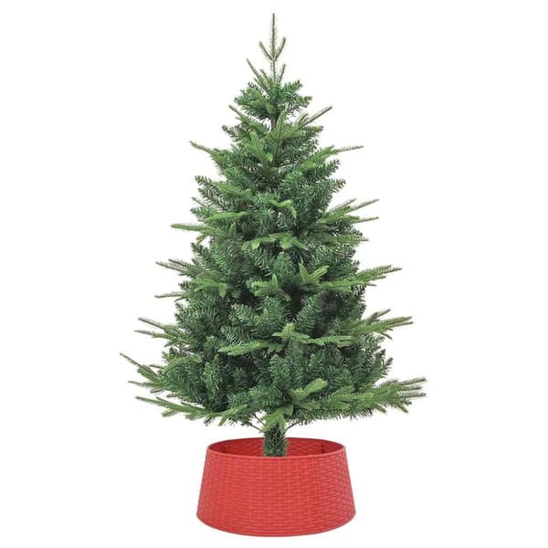skjuler til juletræsfod Ø56x23 cm plast rød