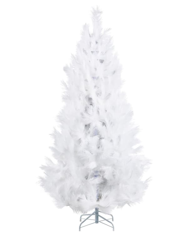 Kunstig Juletre Hvit 180 cm Metallfot Tradisjonell Design Vinterdekorasjon