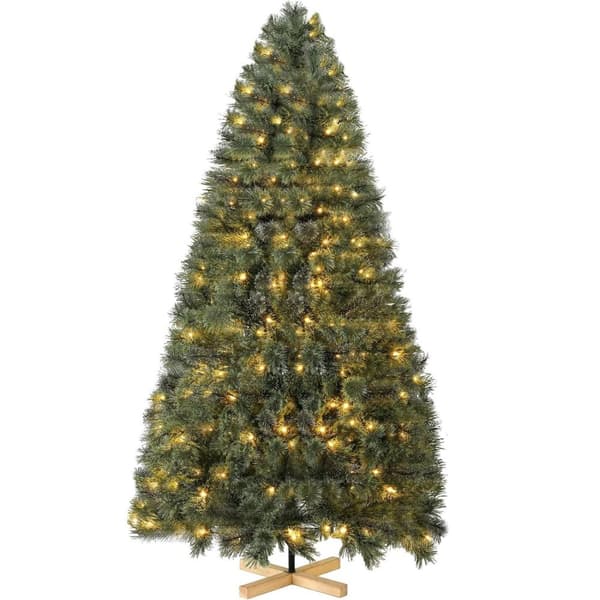 Konstgjord Julgran, Flera Höjdalternativ, Integrerad LED-belysning,5FT 150cm W ljus