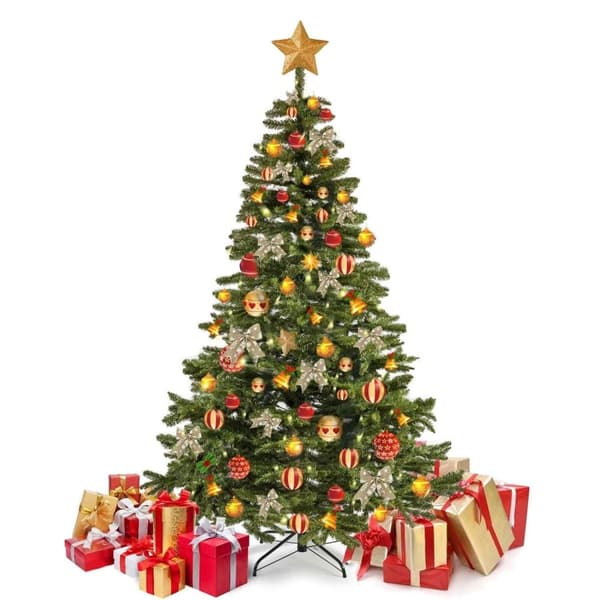 Vikingchoice 240cm Realistisk Kunstig Juletræ med 128 PVC-Grene