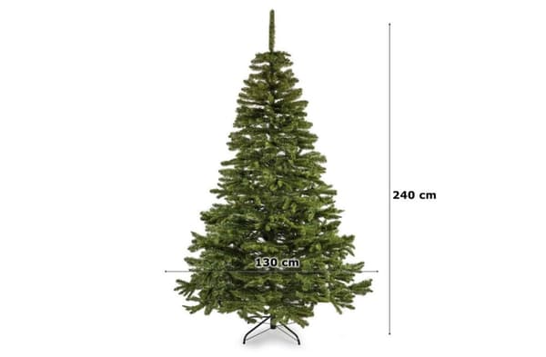 Vikingchoice 240cm Realistisk Kunstig Juletræ med 128 PVC-Grene